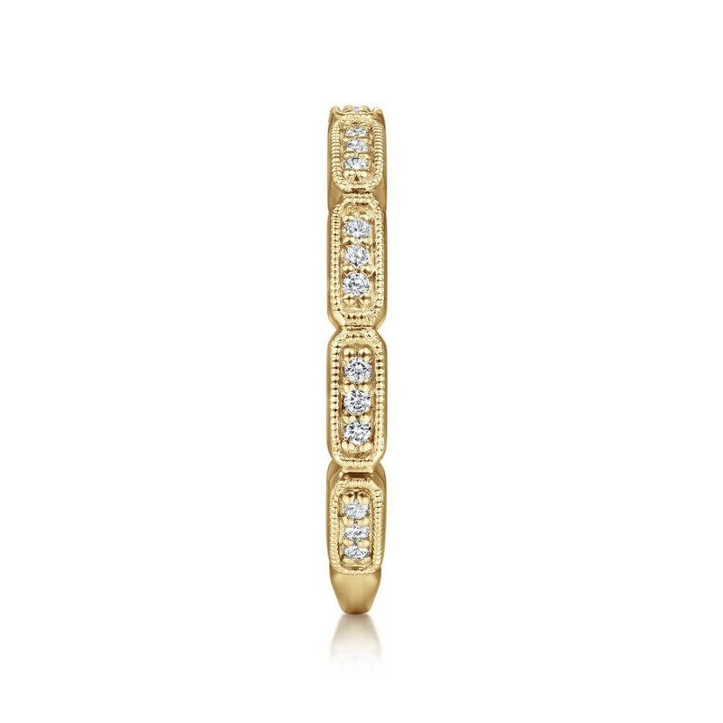 Yellow Gold Diamond Stack Band