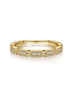 Yellow Gold Diamond Stack Band