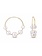 Yellow Gold Endless Pearl Hoops