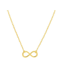 Yellow Gold Mini Infinity Necklace