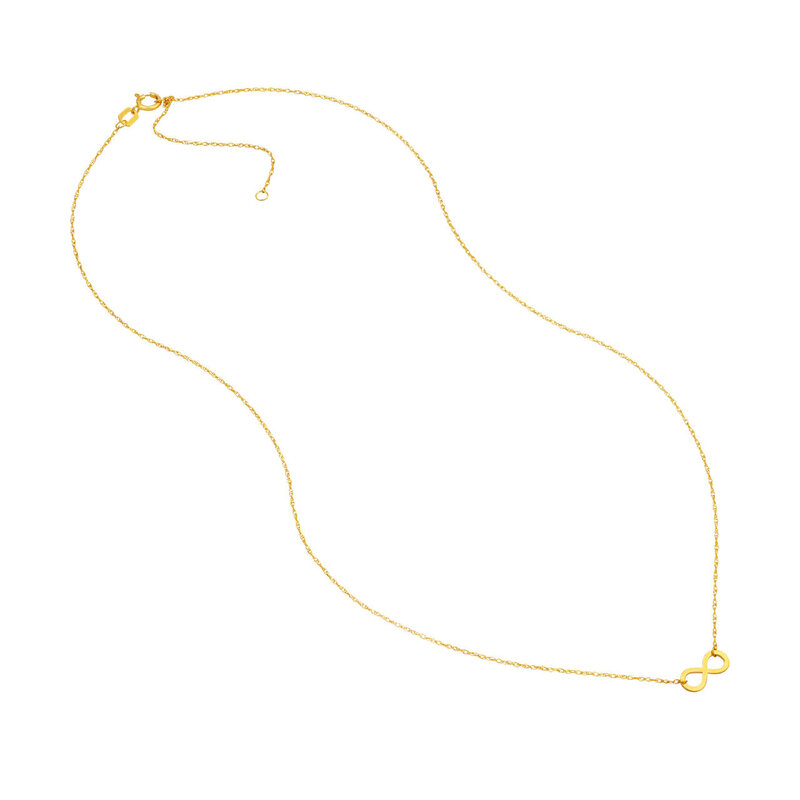 Yellow Gold Mini Infinity Necklace