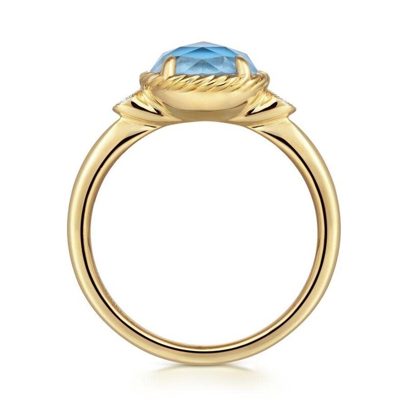 Yellow Gold Turquoise Ring