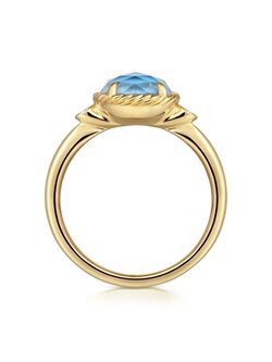 Yellow Gold Turquoise Ring