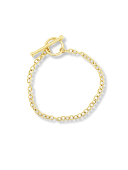 10K Yellow Gold Cable Toggle Bracelet