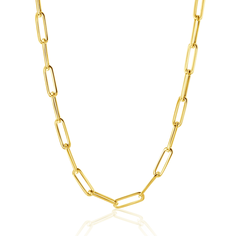 10K Yellow Gold Paperclip Chain