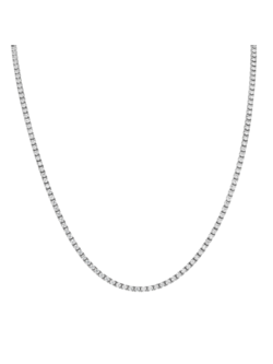 14K White Gold 3ctw Diamond Tennis Necklace