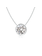 14K White Gold Bezel Set Diamond Necklace