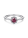 14K White Gold Pink Tourmaline Ring