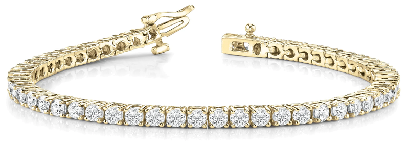 14K Yellow Gold 10ctw Diamond Tennis Bracelet