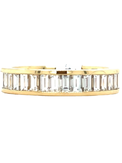 14K Yellow Gold Baguette Diamond Band