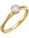 14K Yellow Gold Bezel Set Diamond Ring