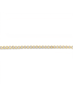 14K Yellow Gold Bezel Set Diamond Tennis Bracelet