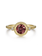 14K Yellow Gold Diamond And Garnet Bujukan Ladies' Ring