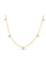 14K Yellow Gold Floating Diamond Necklace