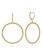 14K Yellow Gold Oversized Bujukan Circle Drop Earrings