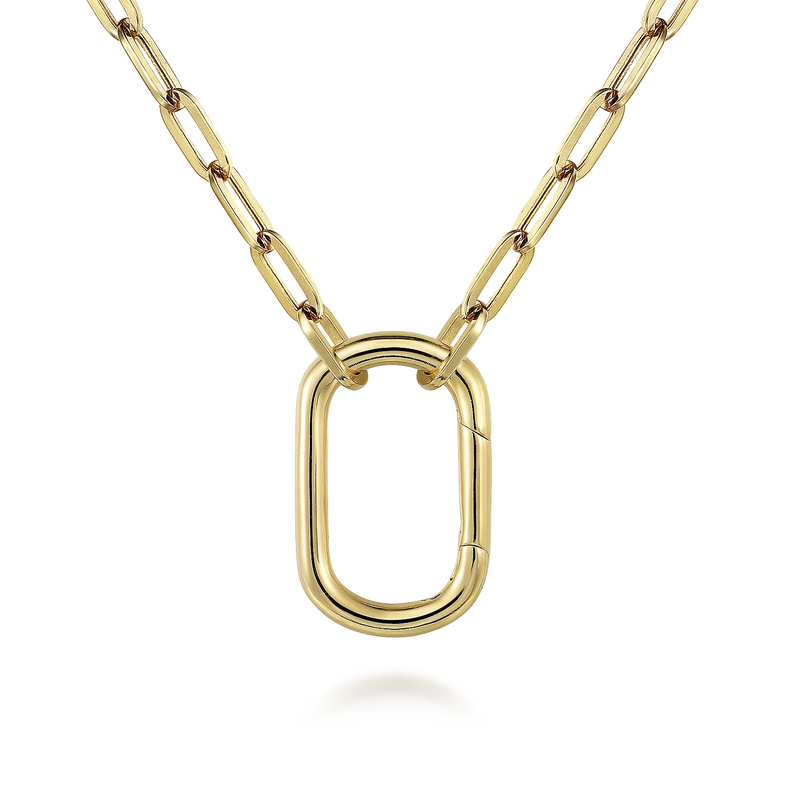 14K Yellow Gold Paperclip Chain Necklace