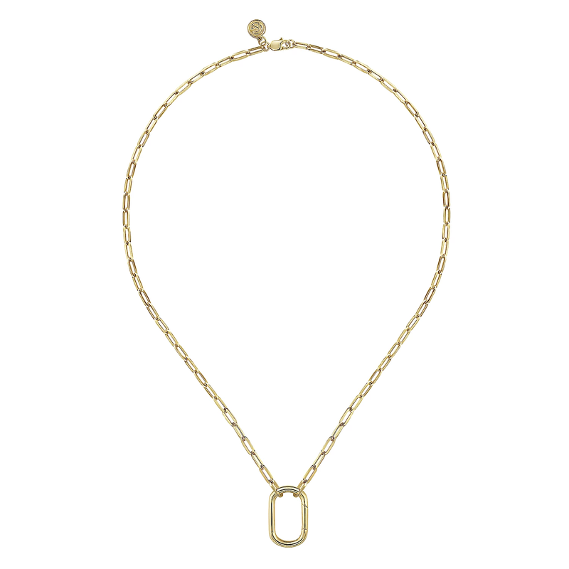 14K Yellow Gold Paperclip Chain Necklace