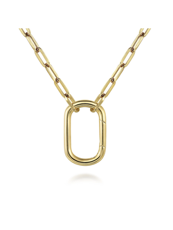 14K Yellow Gold Paperclip Chain Necklace