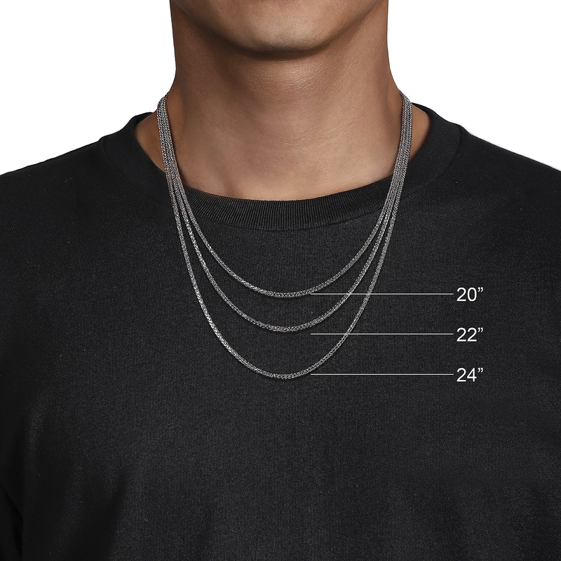 925 Sterling Silver Mens Chain Necklace