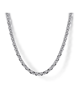 925 Sterling Silver Mens Link Chain Necklace