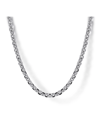 925 Sterling Silver Mens Link Chain Necklace