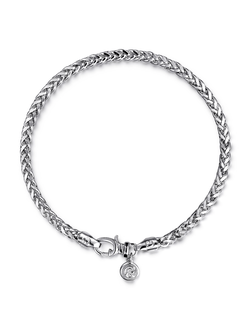 925 Sterling Silver Men's Wheat Chain Bracelet