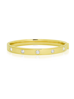 Diamond Station Bangle Bracelet