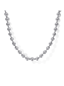 Sterling Silver Gold 3mm Ball Chain Necklace