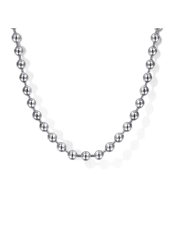 Sterling Silver Gold 3mm Ball Chain Necklace
